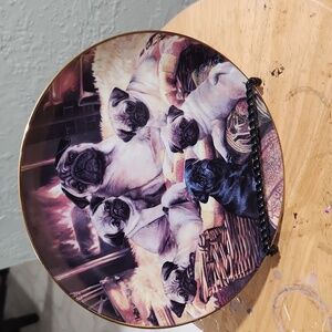 DANBURY MINT Pug Plate